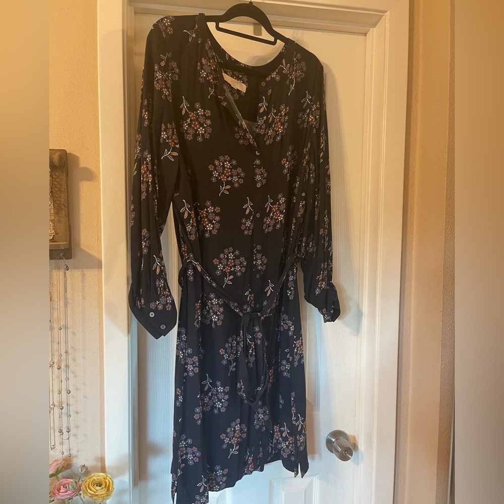 Cute belted shirt dress